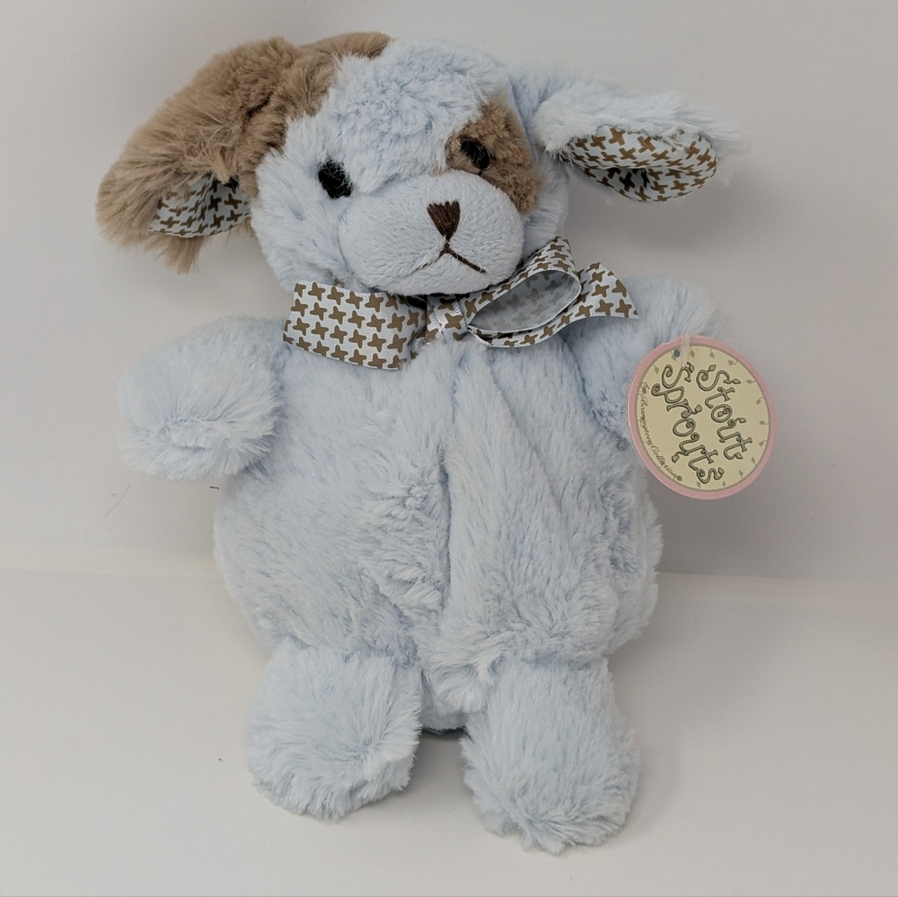 Bearington Baby Stout Sprouts Ruff Puppy Dog Blue Plush